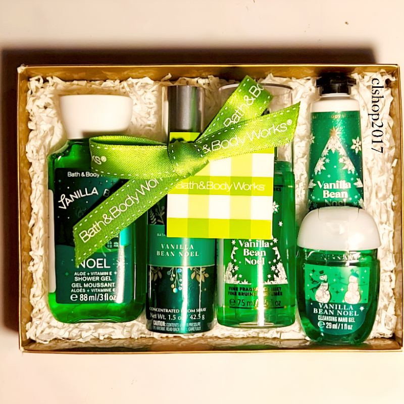 BBW VANILLA BEAN NOEL TRAVEL SIZE GIFT SET PAKET BATH &amp; BODY WORKS