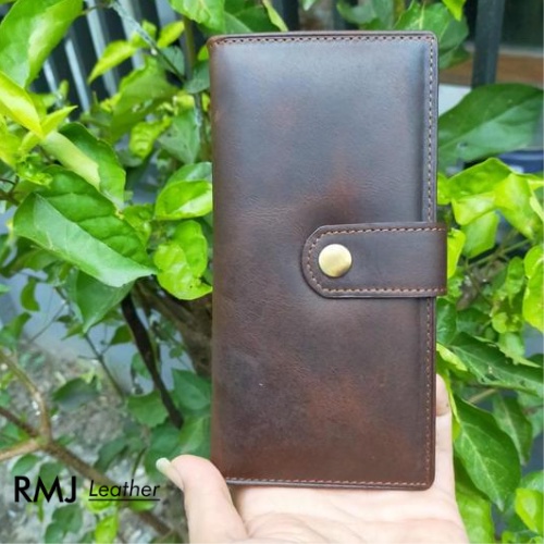 Dompet Panjang Kulit Asli  Pria Wanita Bahan Crazy Horse Premium Leather High Quality