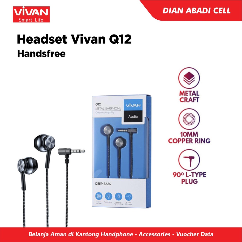 Headset Handfree Earphone Vivan Q12