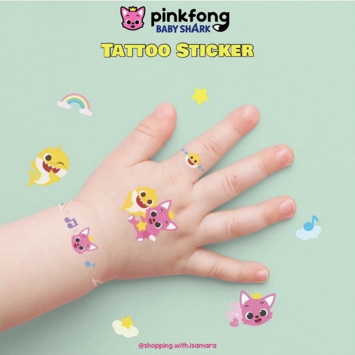 

Stiker Pinkfong Baby Shark Tattoo Sticker