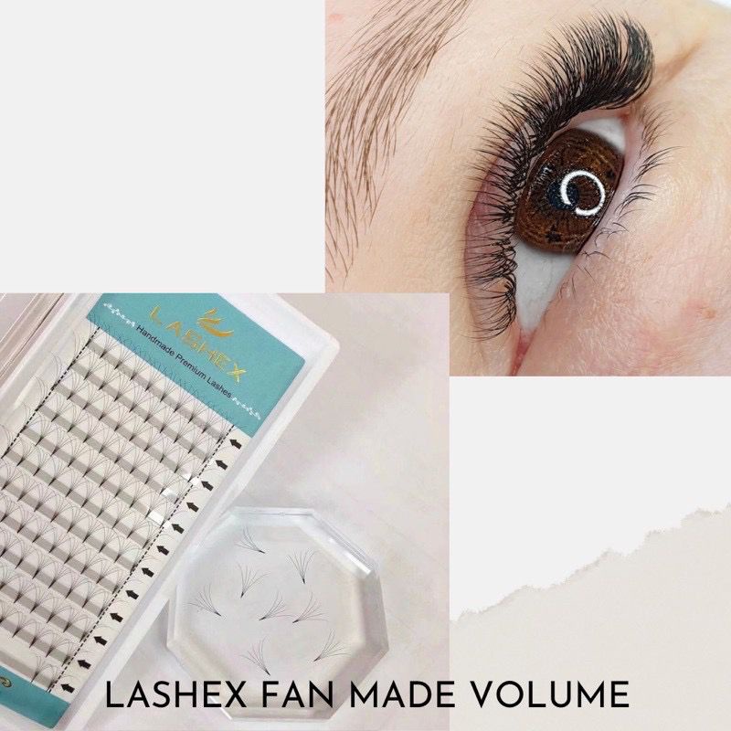 HALUS LASHEX PRE FAN MADE 3D 5D EYELASH EXTENSION BLACK MATTE RUSSIAN EYELASH EXTENSION READY