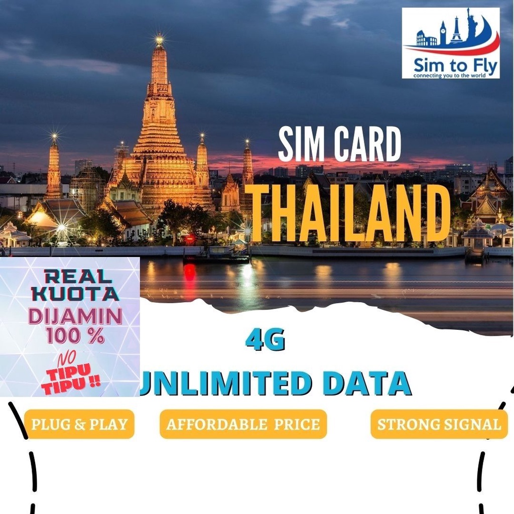 Sim card Thailand Provider Terbaik Unlimited Data 4G/5G
