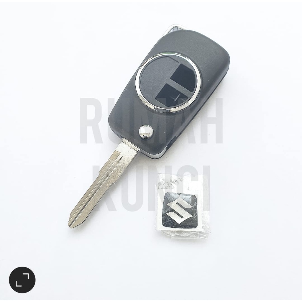 Casing Kunci Lipat Flip Key Suzuki Ertiga APV Swift Xover 2 Tombol + Logo
