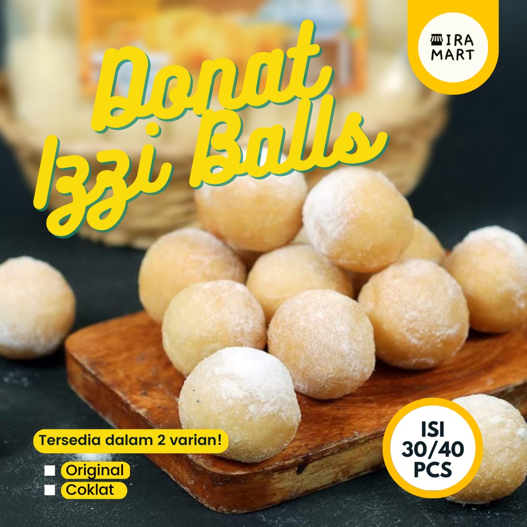 

Izzi Balls Donat Haqy Cemilan Manis | Frozen Food | Ira Mart