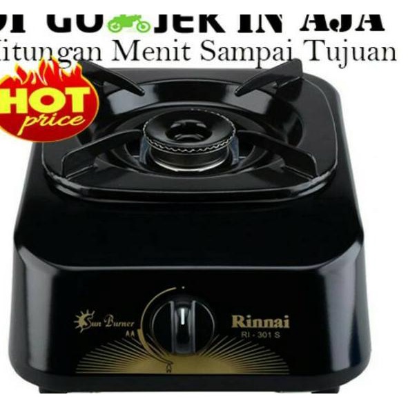 Paling Diminati Rinnai RI 301S Kompor Gas 1 Tungku + Selang Gas + Regulator merk WINN GAS