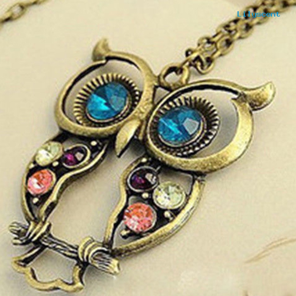 [LS] Fashion Wanita Rantai Lucu Owl Hewan Liontin Kalung Perhiasan Hadiah