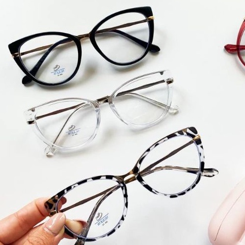 Frame Kacamata Wanita cat eye | kacamata Photocromic | kacamata minus ANTI RADIASI | 96602