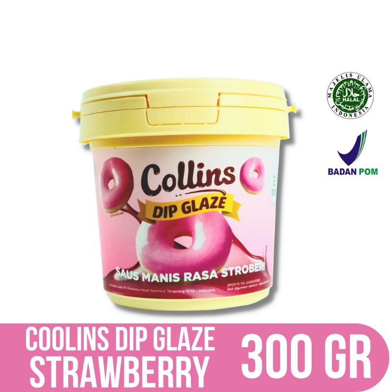 Collins Glaze 300gram Coklat Strawberry Tiramisu Green Tea Milk Taro