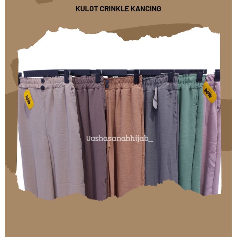 (KULOT CRINKLE KANCING) •airflow•kulot crinkle