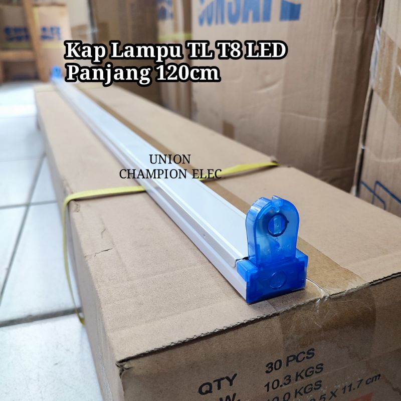 Rumah Lampu TL T8 LED Kap Tube Bracket 120cm 18w type Double Endeed