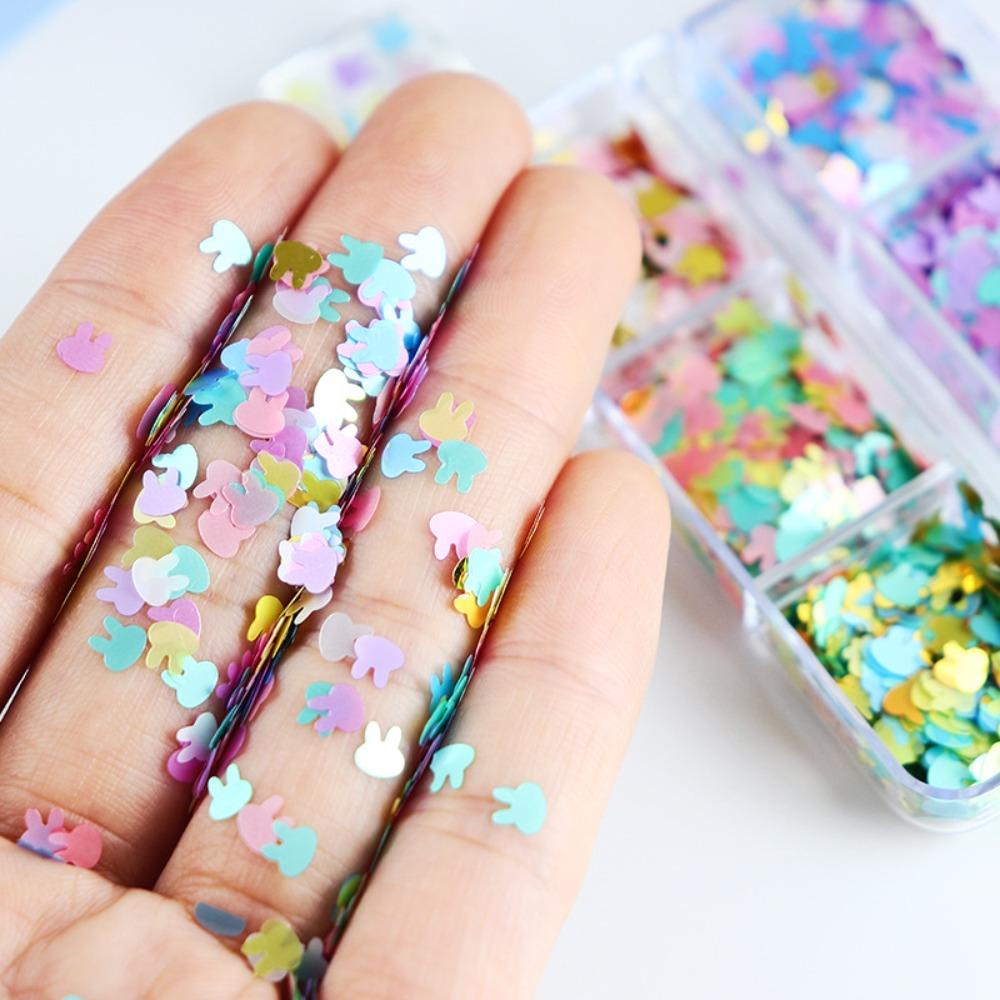 Mxbeauty Kelinci Kuku Payet Warna-Warni Manikur Aksesoris Fashion Jepang Nail Art Nail Art Perhiasan