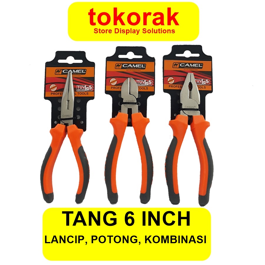 CAMEL TANG 6 INCH TANG JEPIT KOMBINASI LANCIP POTONG 6&quot; PLIERS 6INCH