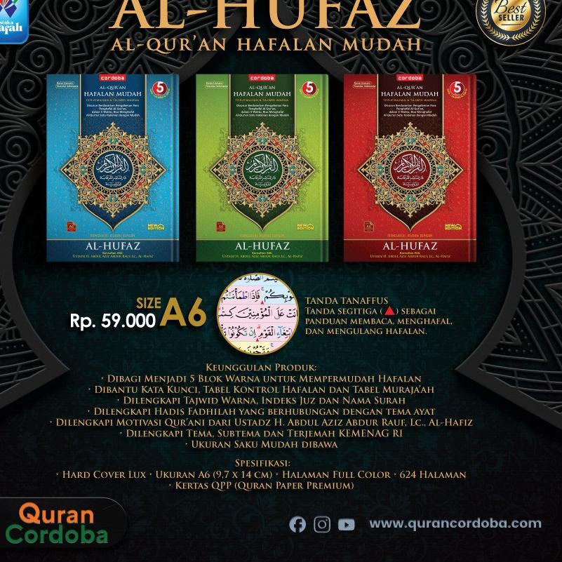 Diskon Viral Al Qur'an Hufaz A6 HC ukuran paling kecil ringan dibawa kemana mana