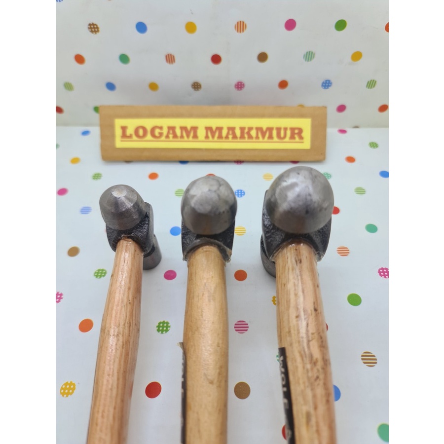 1 PC - PALU KONDE BULAT MODEL KECIL TANGGUNG BESAR GAGANG KAYU