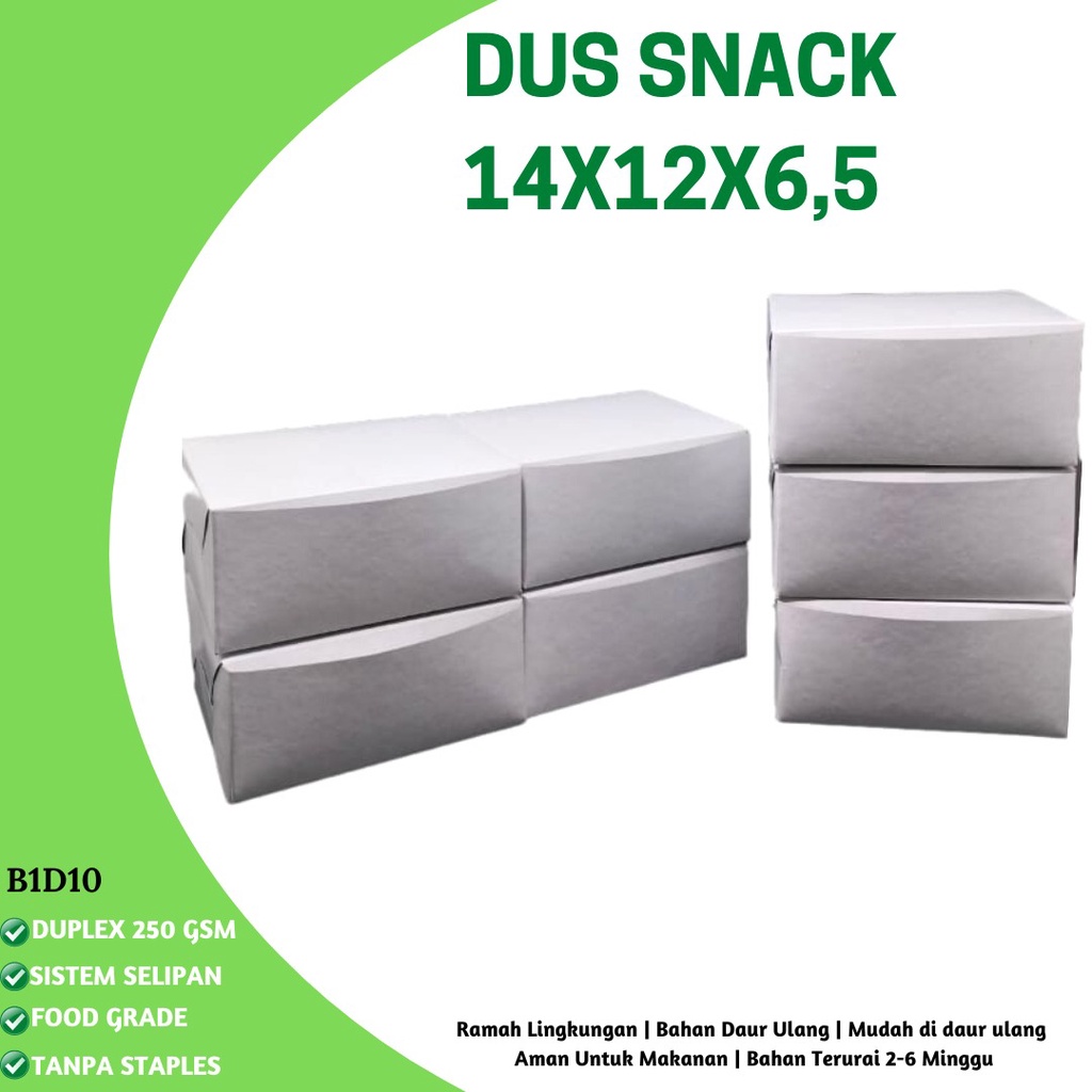 Dus 14x12 Box Snack Dus Kue Snack Box (B1D10-14X12X6.5 Cm)