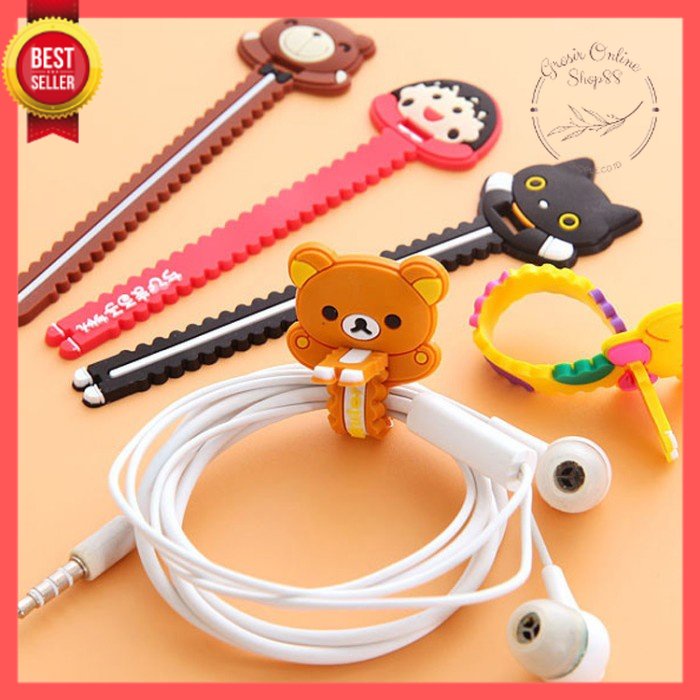 GOS -I111- Pengikat Kabel - Jepitan Kabel Charger Karakter - Pengikat Kabel Silicone Karakter Lucu