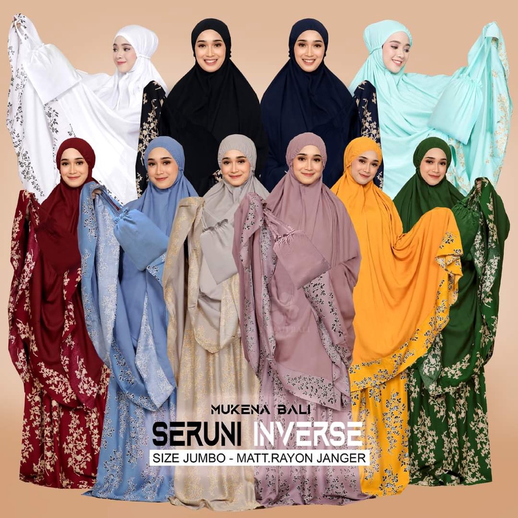 MUKENA BALI SERUNI &amp; SERUNI INVERSE/POLOS/JASMINE/SALSABILA