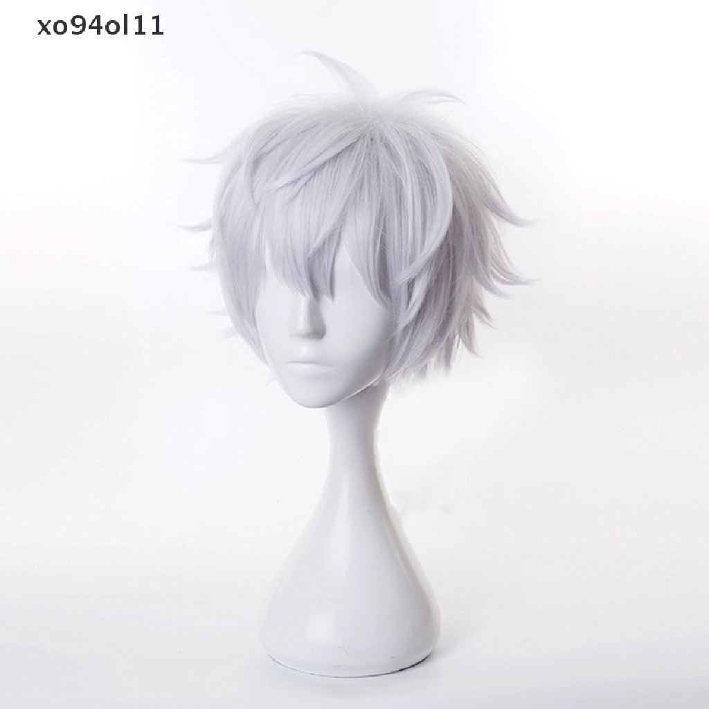 Xo Anime Jujutsu Kaisen Gojo Satoru Cosplay Wig Rambut Palsu Pendek Untuk Hadiah Pesta OL