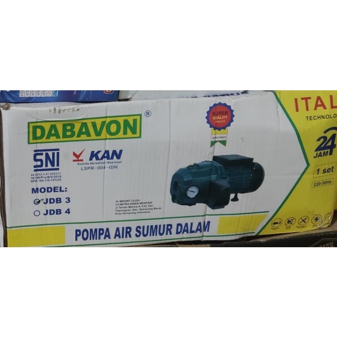 Pompa Air Jet Pump DABAVON JDB 3 Sumur Dalam Otomatis