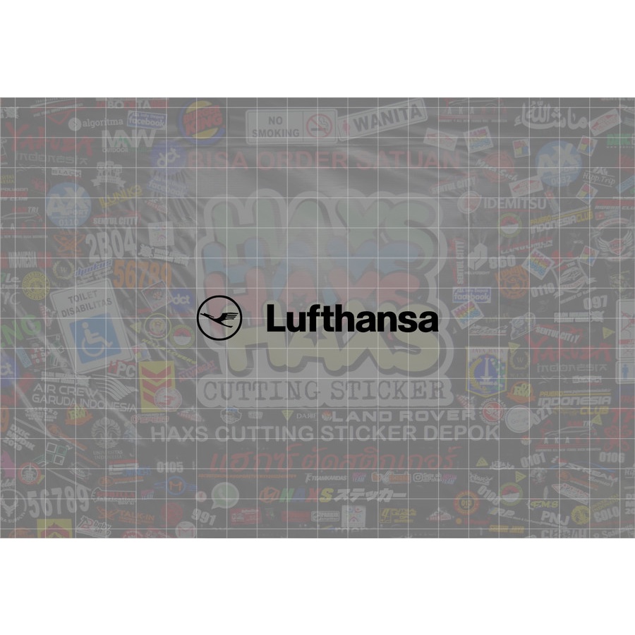 Cutting Sticker Lufthansa Ukuran 8 Cm Untuk Motor Mobil