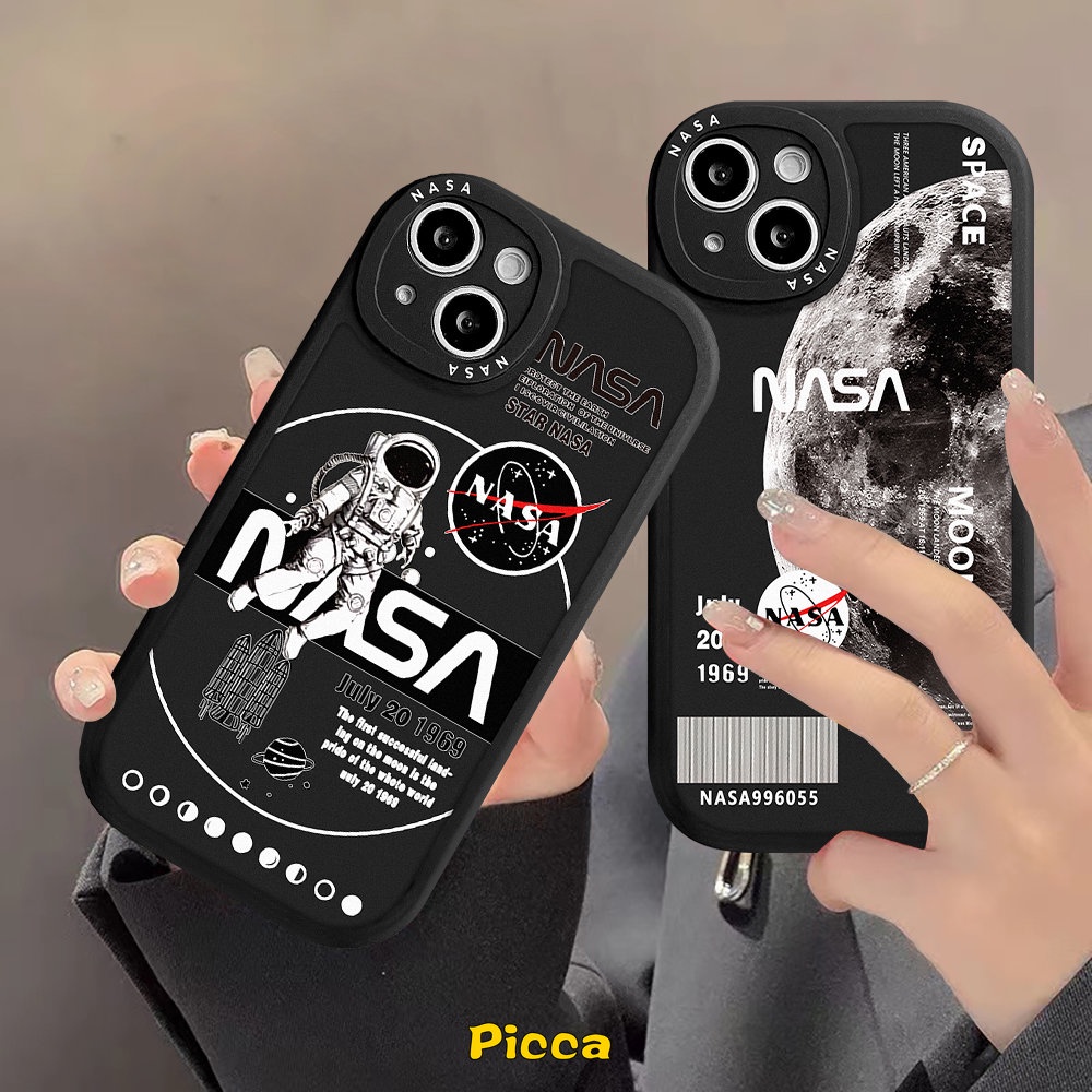 Case NASA Merk Trendy OPPO A5s A15 A16 A1K A17 A55 A12 A96 A92 A16K A54 A31 A77 A7 A9 A53 A36 A57 A74 A94 A16EA15s A76 A77s A5 A95 A3S Reno 7Z 5Z 85f 6 4 Astronot Sarung Soft Cover