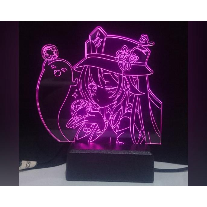 Jual Lampu Tidur Lampu Akrilik Lampu Anime Karakter Hu Tao Shopee Indonesia