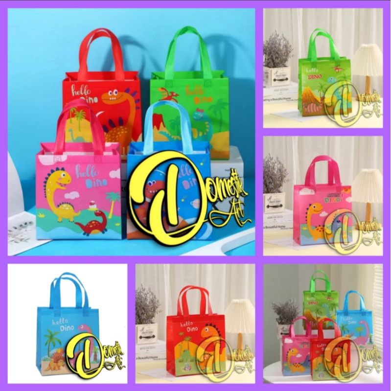 

TAS GOODIE BAG MOTIF DINOSAURUS / Tas Snack Souvenir Ulang Tahun / Goodie Bag / tas ultah karakter / Tas Ulang Tahun dinosaurus - S