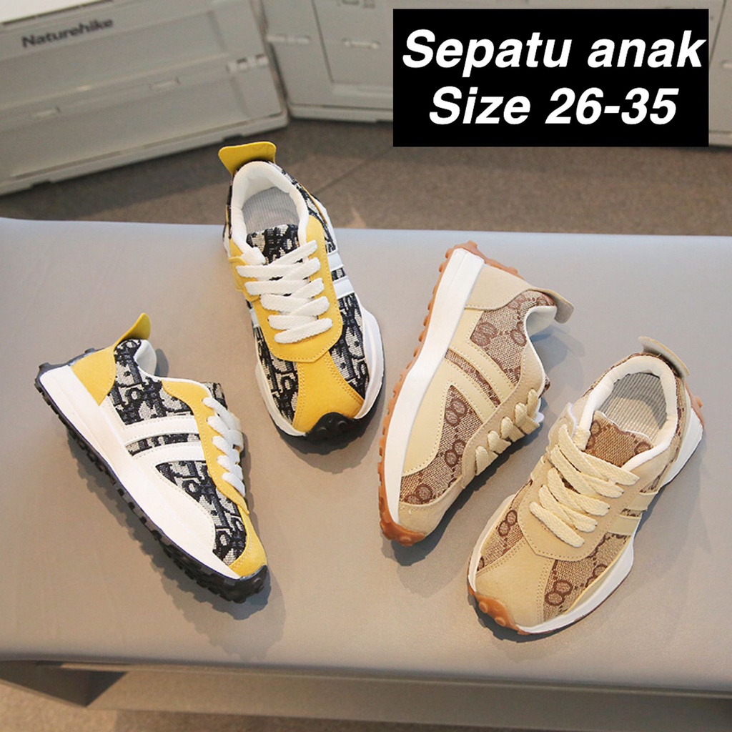 (LOLI-JKT) SP-128 SNEAKERS CHUNGKY ANAK CASUAL ZAPATILLAS SIZE 26-35