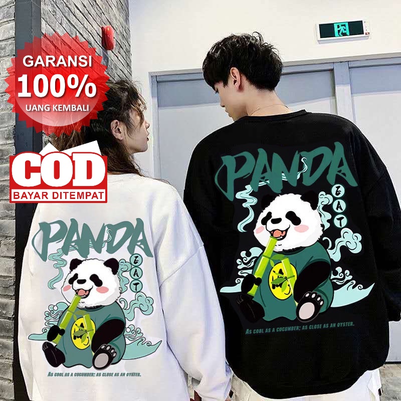 Promo COD Sweater Pria Wanita Pasangan Panda Printed Couple Sweatshirt Chinese Style Loose Casual Men Women Hoodie Fashion Long Sleeves Pullover Couple Set