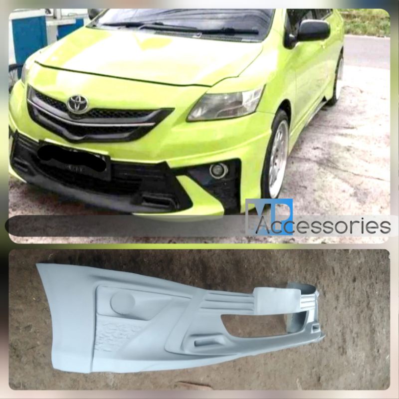 lips dan add-on bodykit bumper depan Khusus Toyota vios gen 2 model hikers