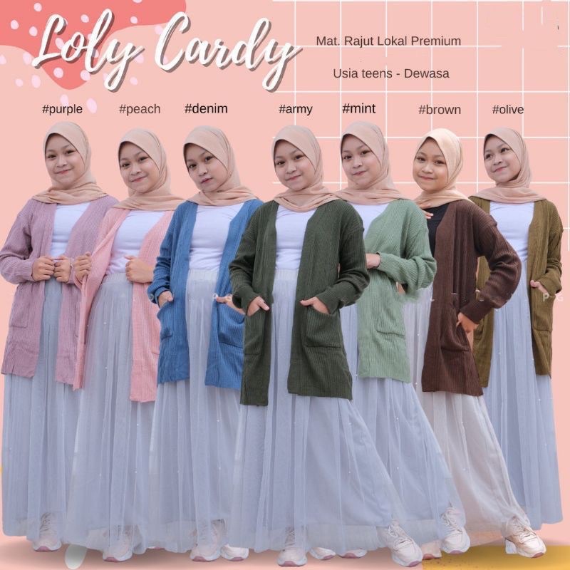 Cardigan Rajut Anak / BELLE Anak / umur 8 - 11 tahun / Loly Cardy