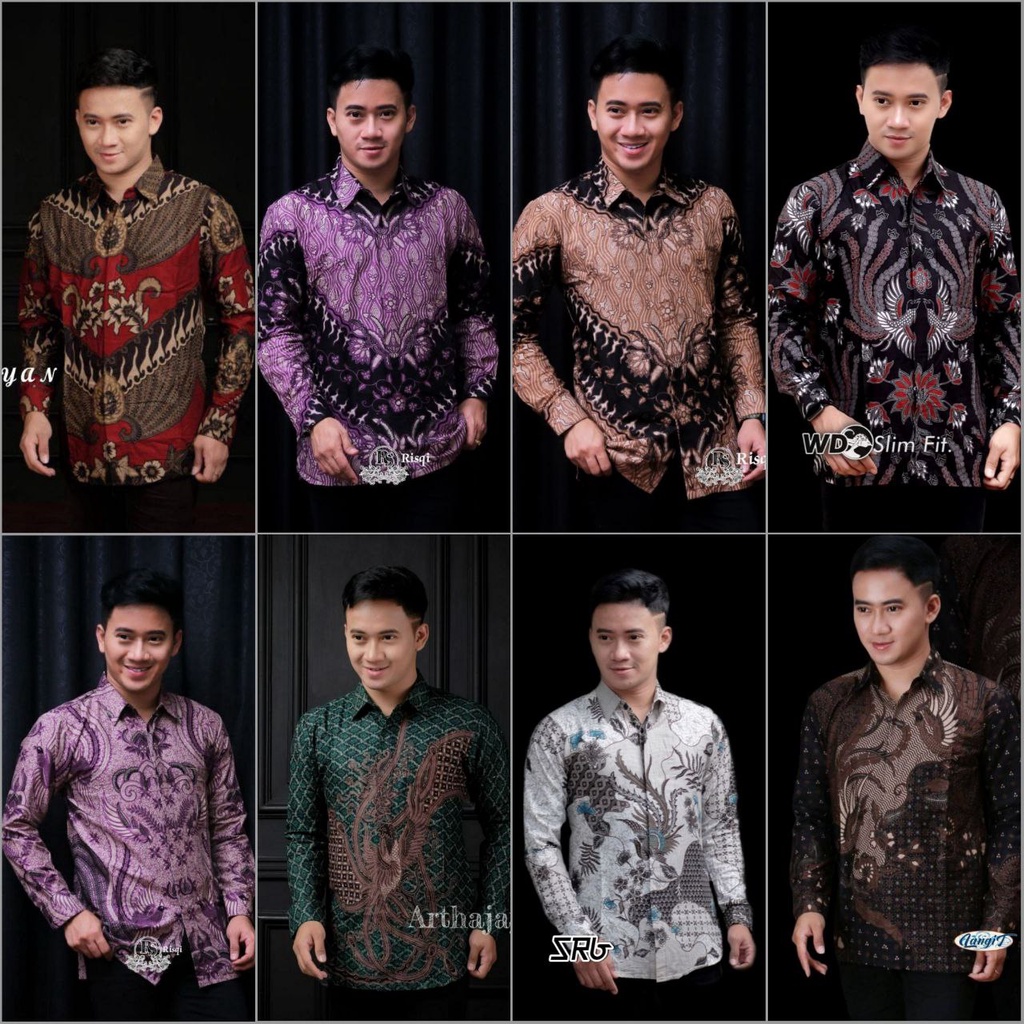 KEMEJA BATIK PRIA LENGAN PANJANG BATIK PREMIUM SIZE M L XL XXL motif TERLARIS DAN BERKUALITAS