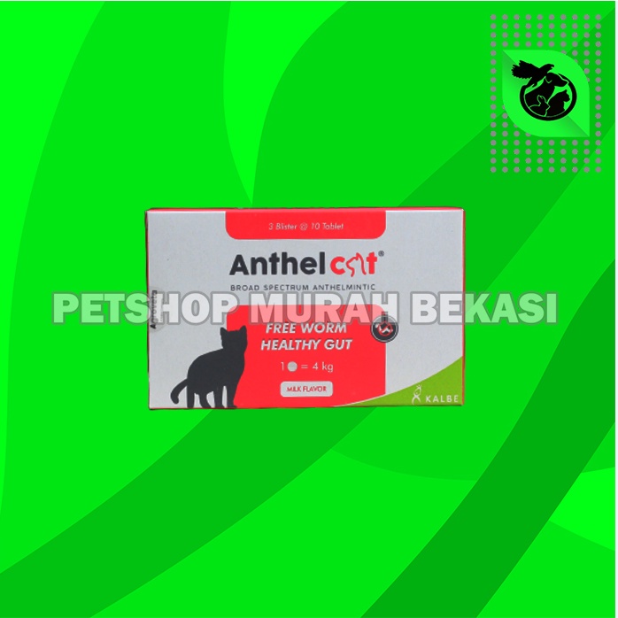 Obat Cacing Kucing Tablet Anthel Cat Non Drontal