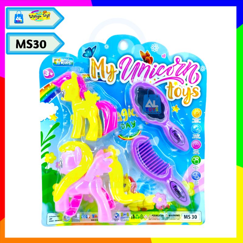 MAINAN KUDA PONY + KACA & SISIR SET MAINAN PERALATAN KECANTIKAN SALON SET MS30