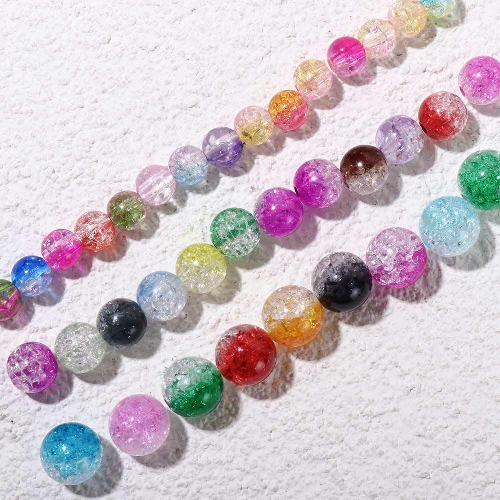 [Elegan] Manik-manik Kalung Anting Berwarna Dewasa Manik-Manik Bulat Akrilik Kresek
