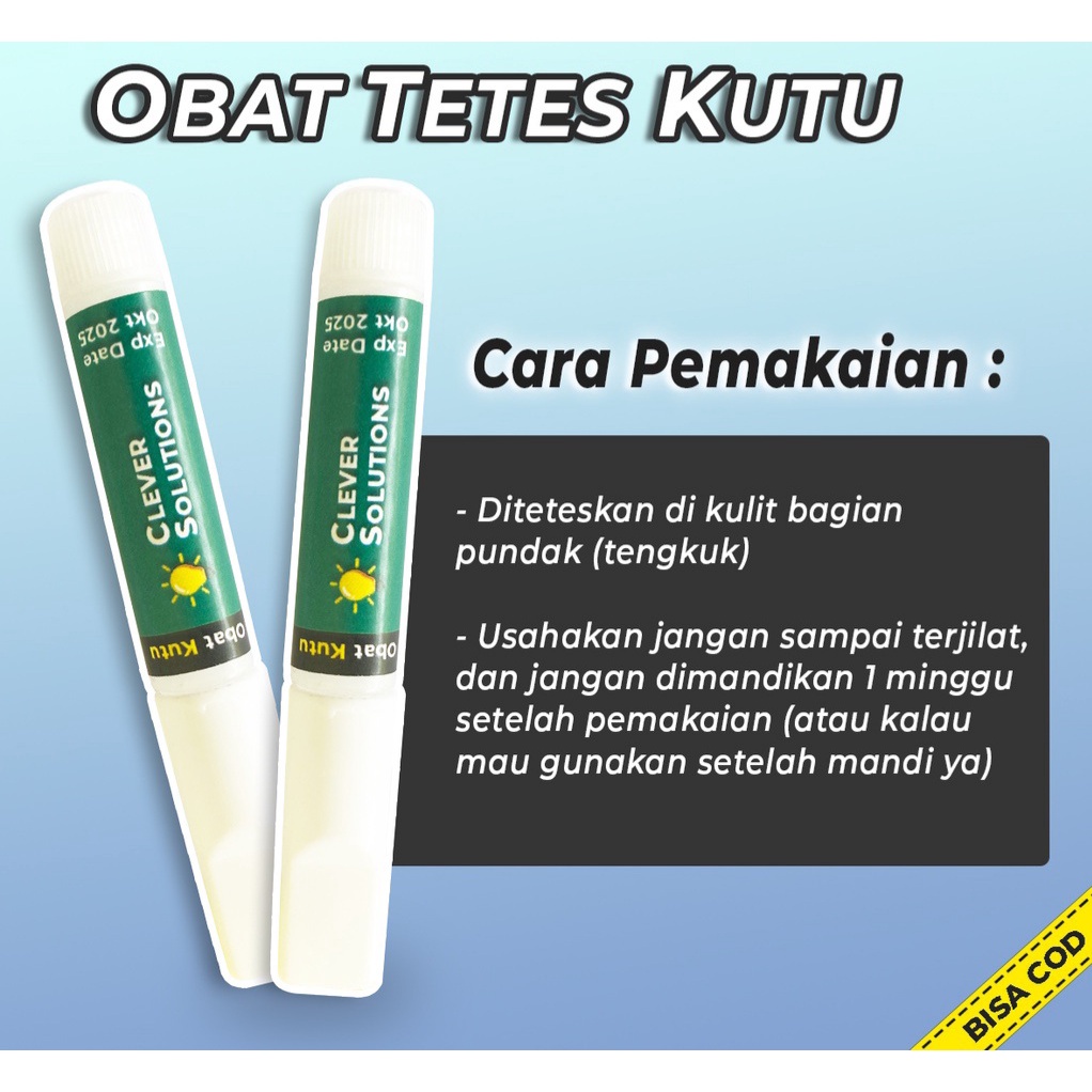 Obat Tetes Kutu Kucing ~ Pembasmi Penghilang Kutu Anti Parasit Terbukti Ampuh [ CS ]