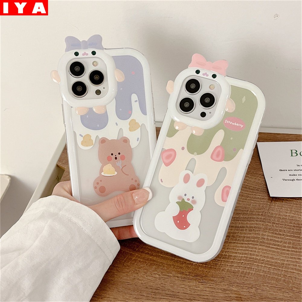 Case Desain Kelinci Dan Keju Strawberry Untuk Redmi Note 11 Pro Note 11S Redmi 10C 10A 9C 9A 10 9T 9 Note 10 5G 10s Note9 Note8 Poco X3 NFC M3