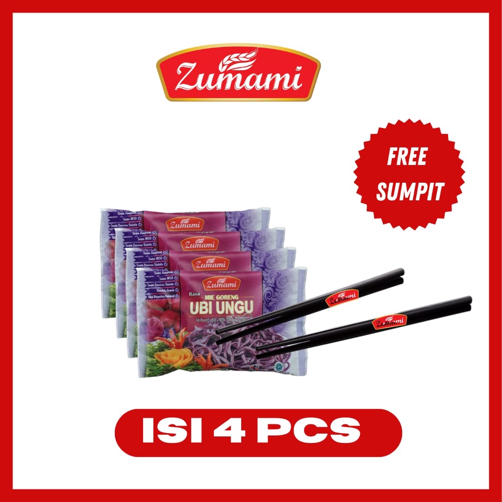 

MIE GORENG ZUMAMI SAYUR UBI UNGU ISI 4 PCS FREE SUMPIT / MIE GORENG / MIE / MIE SAYUR
