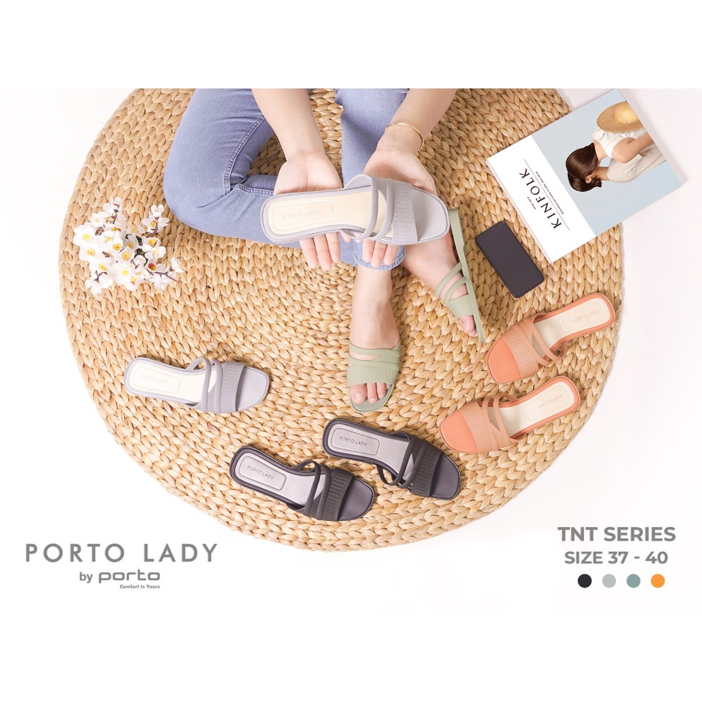 SANDAL WANITA PORTO LADY BY PORTO TNT SANDAL SERIES SIZE 37- 40 RESELLER WELCOME
