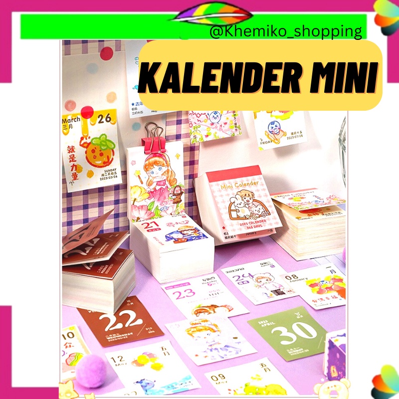 

Mini Calender 365 hari Kalender Kecil Lucu Dapat Dirobek dan Ditulis Mudah Dibawa Dekoratif Kalender Meja Kalender Saku @khemiko_shopping