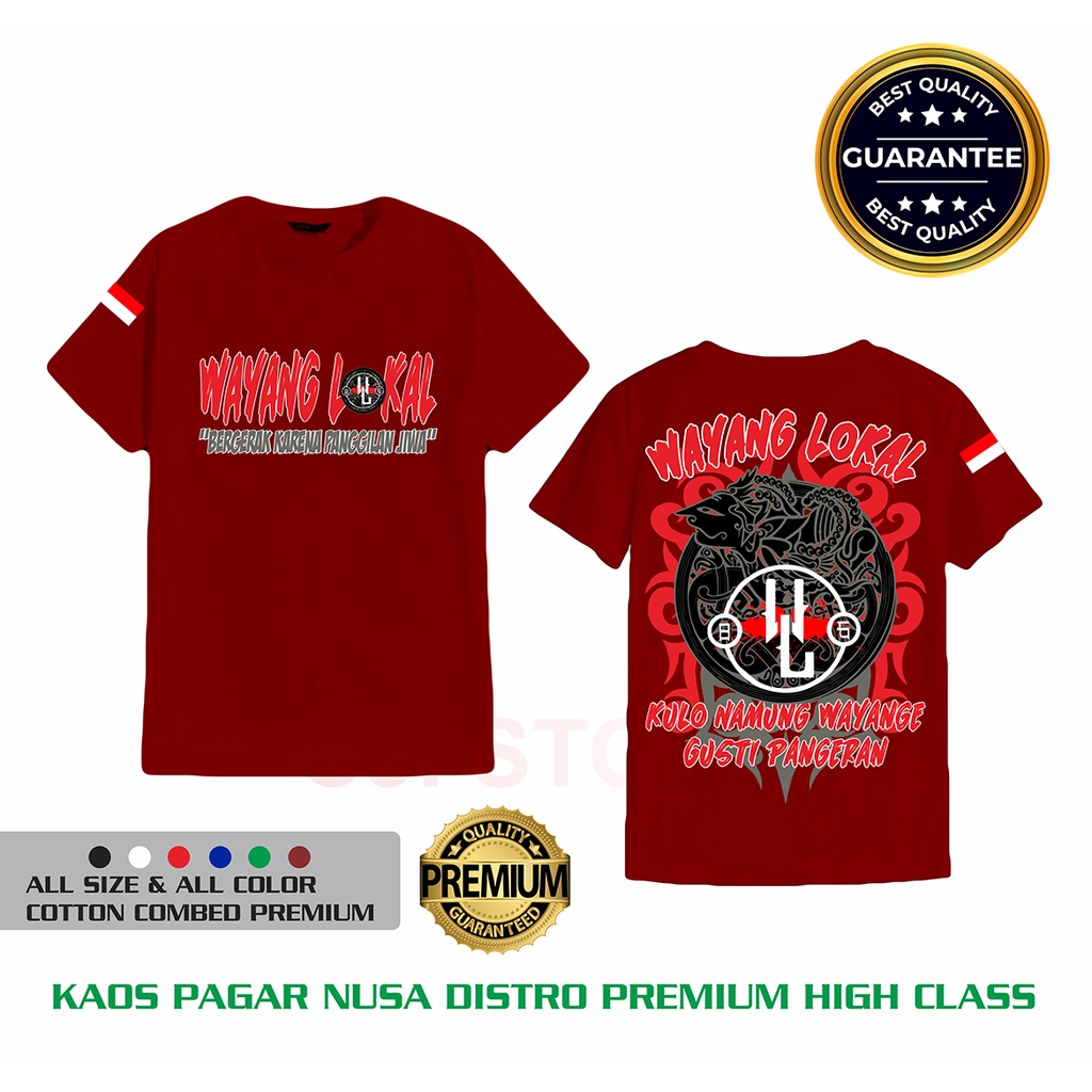Kaos Wayang Lokal-Kaos Pagar Nusa Wayang Lokal Distro-Maron