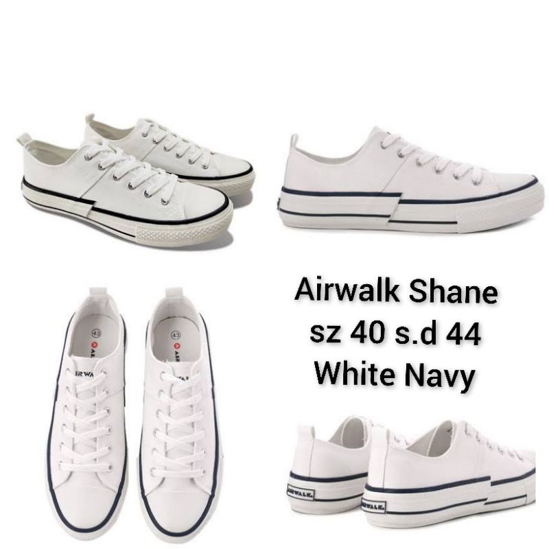 sepatu airwalk shane white navy sz 40-44
