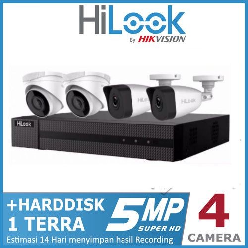 PAKET CCTV HILOOK 5MP 4 CHANNEL HDD 500GB / 1tb / 2tb