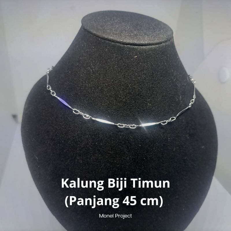 Kalung Monel Original Biji Timun Anti Karat
