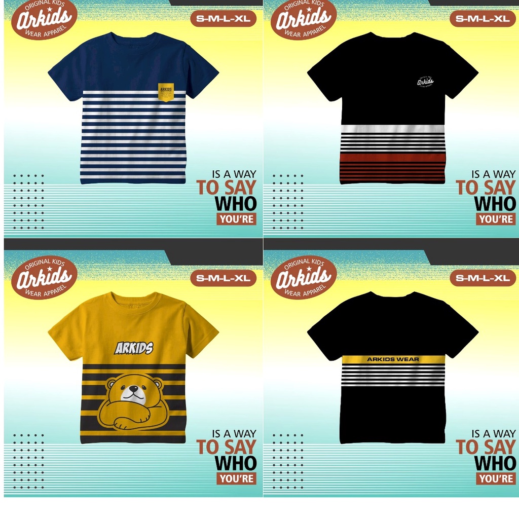 ARKIDS KAOS / KAOS ANAK PREMIUM / KAOS DISTRO USIA 1-7 TAHUN/ ATASAN KAOS ANAK