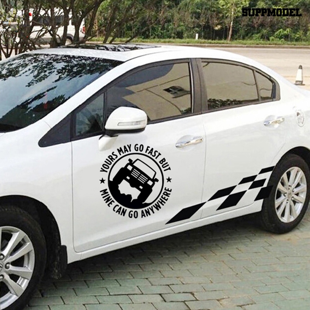 [Dekorasi] Yours May Go Fast Huruf Cetak Mobil Jendela Pintu Decal Racing Reflektif Sticker