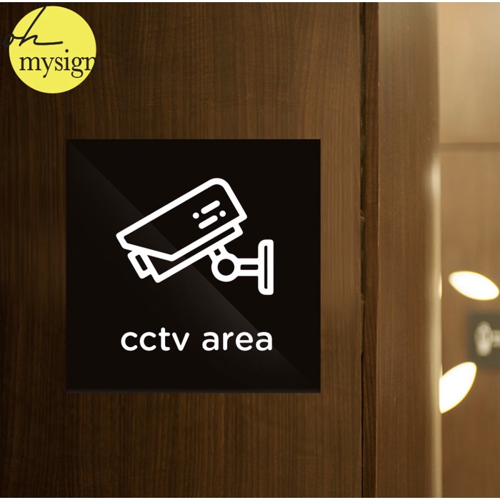 

SIGN AKRILIK CCTV AREA PRINTED PAPAN PENANDA STIKER AKRILIK