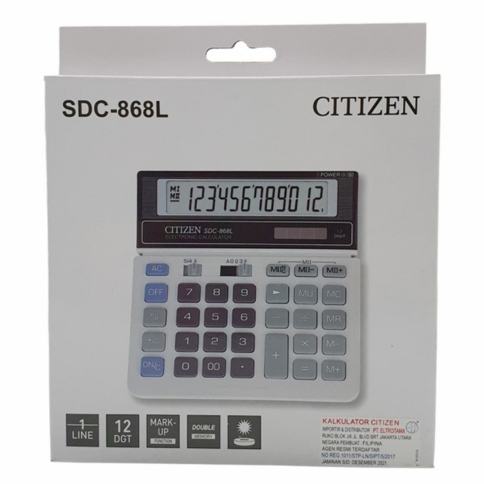 

CALCULATOR CITIZEN SDC 868 L ORIGINAL #ORIGINAL