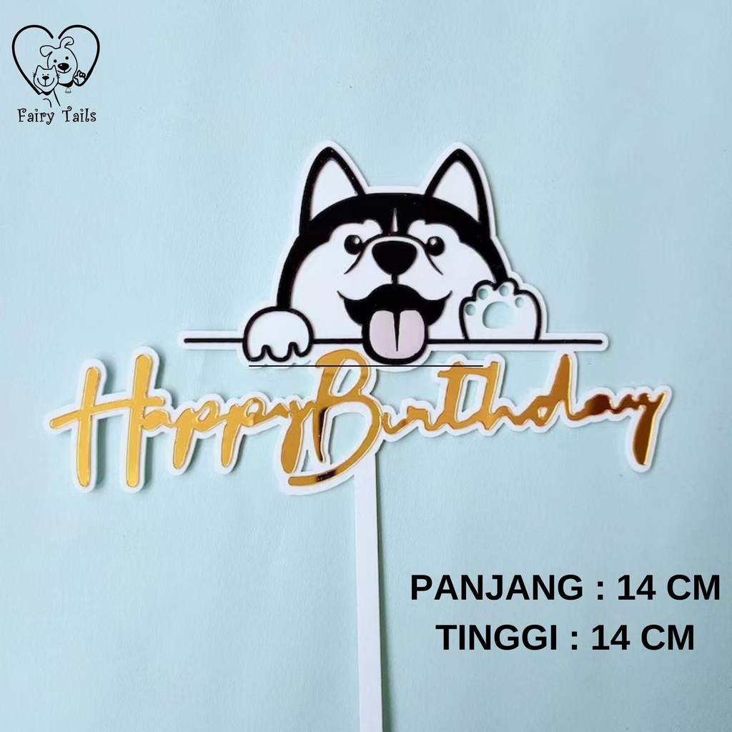 Cake Topper Hiasan Kue Ulang Tahun Ultah Untuk Anabul Anjing dan Kucing / Birthday Topper Cake Top Accessories