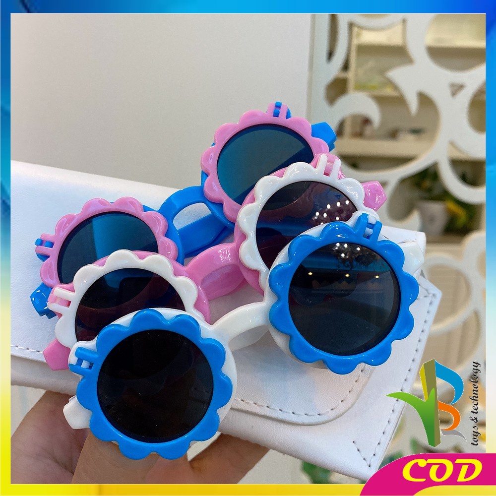 RB-C675 Kacamata Anak Motif Bunga Buka Tutup Korean Style / Kaca Mata Fashion Lucu Anak Cute Sunglasses Flower Kids Import